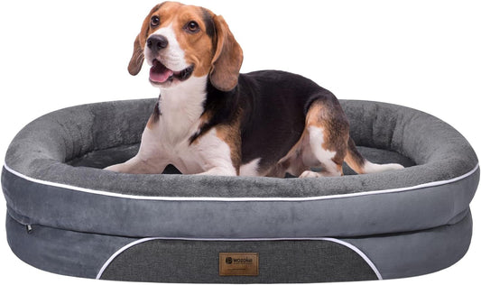 Washable Orthopedic Dog Bed with Bolsters