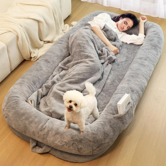Large  71" Dog Bed for Pets & Adults with Washable Cover