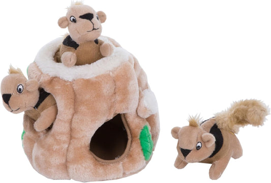 Hide-a-Squirrel Plush Dog Toy Puzzle