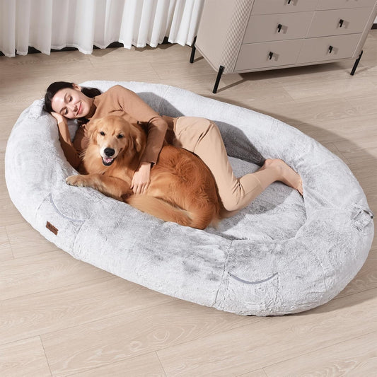 74" Washable Anti-Slip Dog Bed for Adults