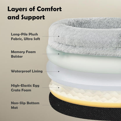 74" Washable Anti-Slip Dog Bed for Adults
